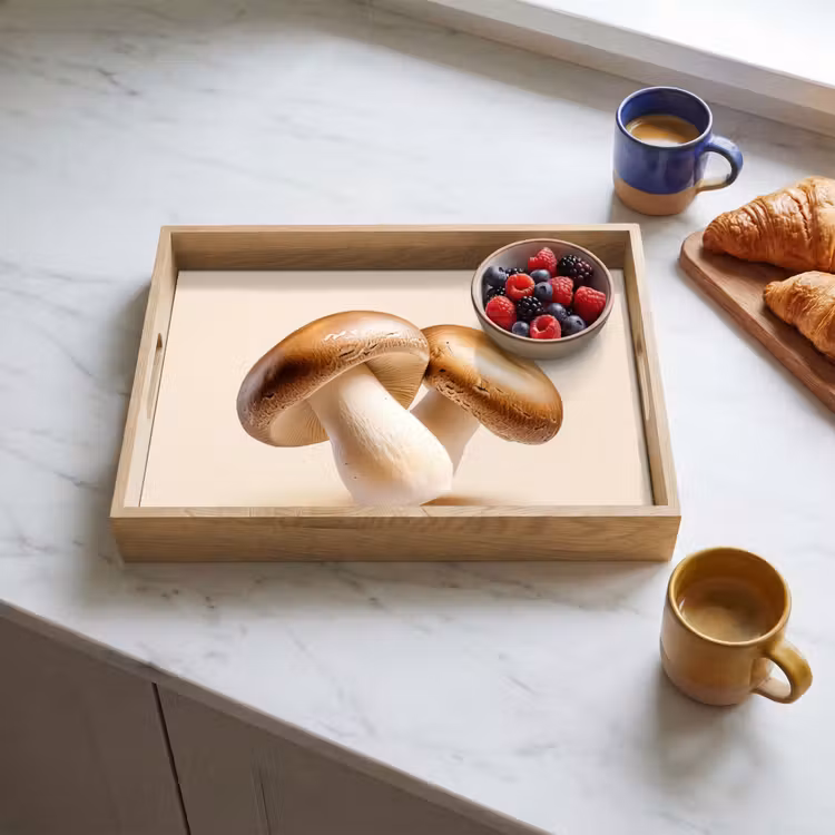 Tray - Mushrooms - Soft - Beige — 3