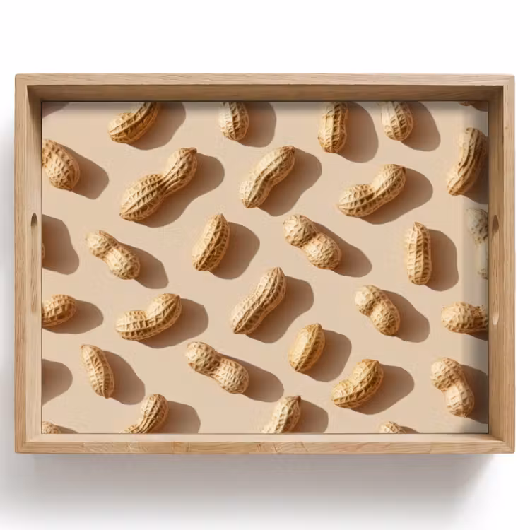 Tray - Peanuts - Pattern - Beige — 1