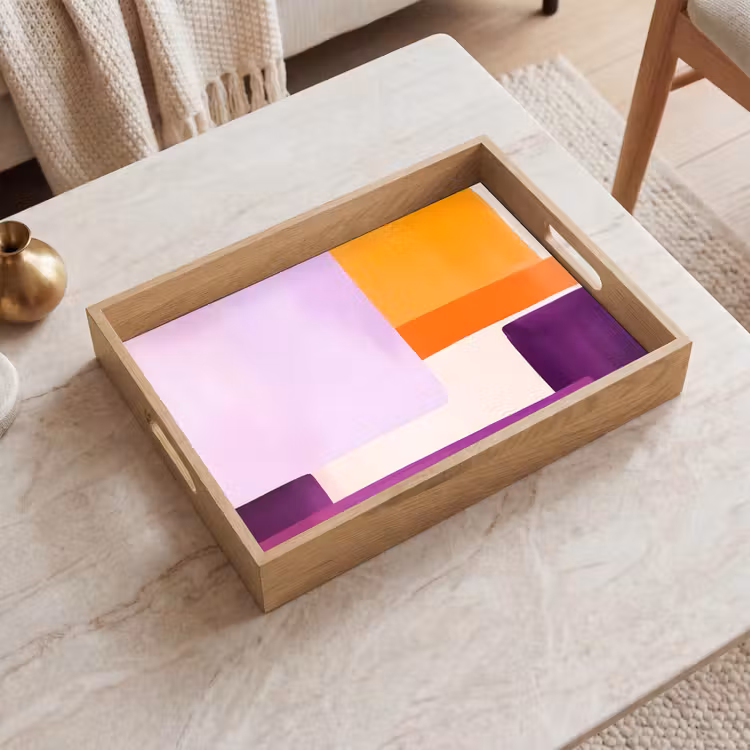 Tray - Planes - Abstract - Rectangular - Orange — 2