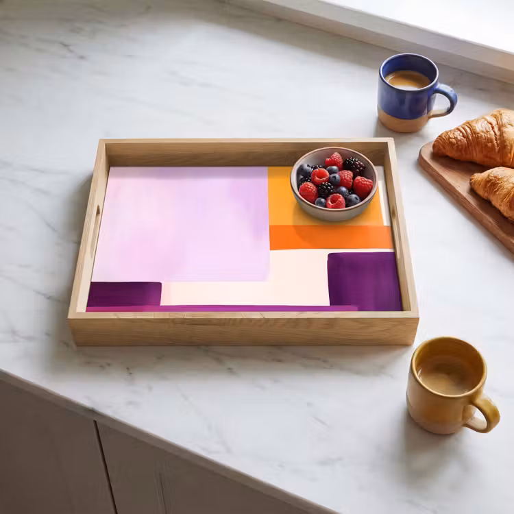Tray - Planes - Abstract - Rectangular - Orange — 3