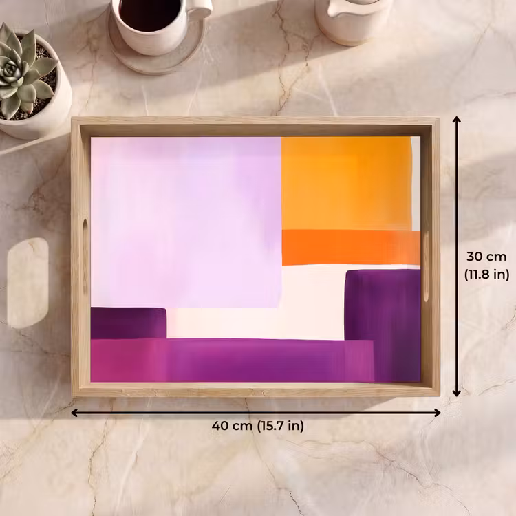 Tray - Planes - Abstract - Rectangular - Orange — 7