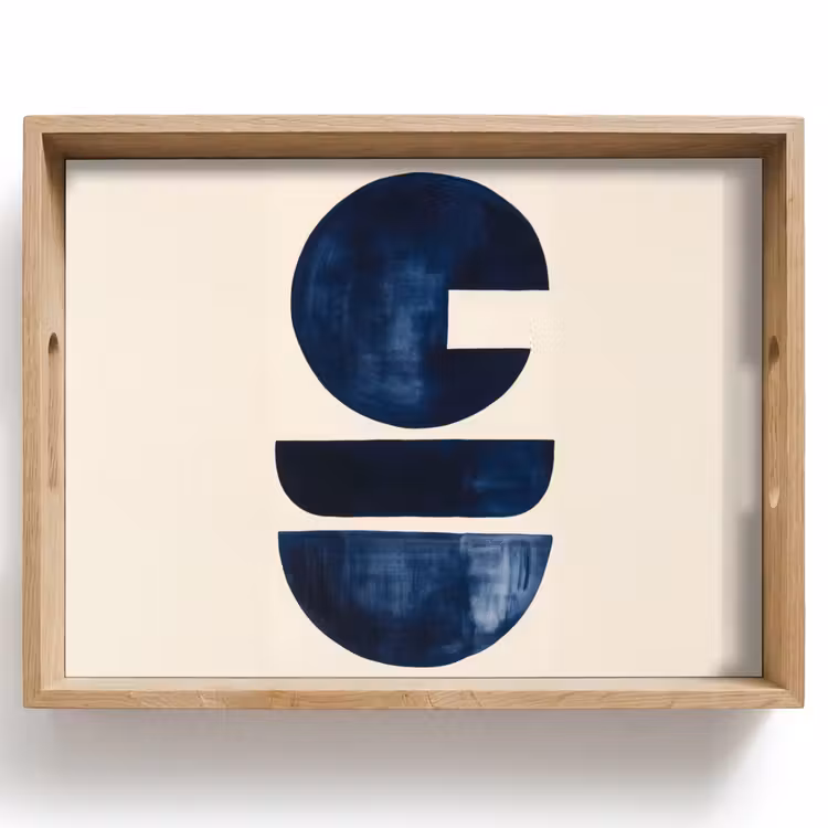 Tray - Shapes - Blue - Abstract — 1