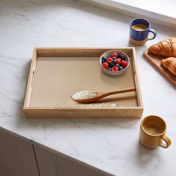 Tray - Spoon - Rice - Wood - Beige — 3