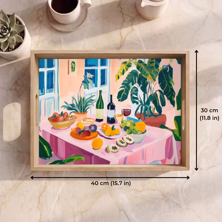 Tray - Table - Wine - Fruit — 7