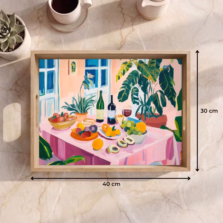 Tray - Table - Wine - Fruit — 8