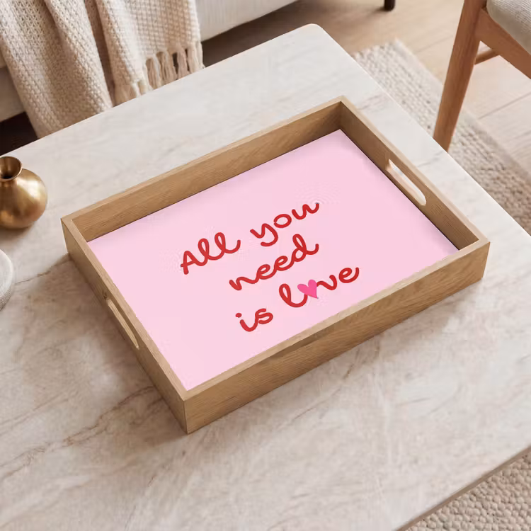 Tray - Text - Pink - Love - Heart — 2