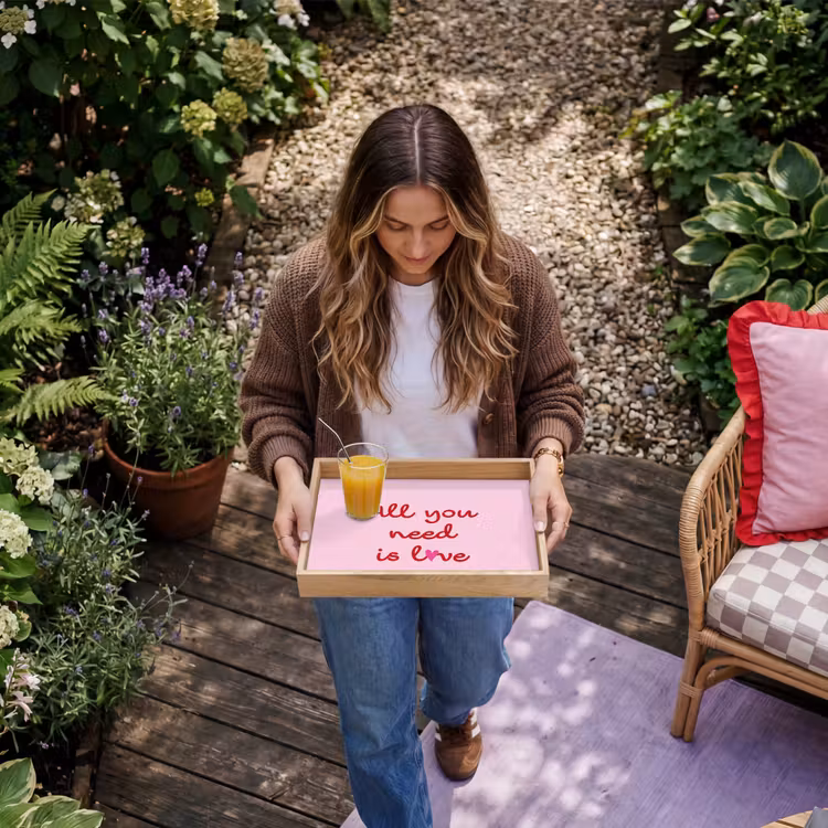 Tray - Text - Pink - Love - Heart — 6