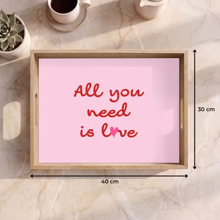 Tray - Text - Pink - Love - Heart — 8