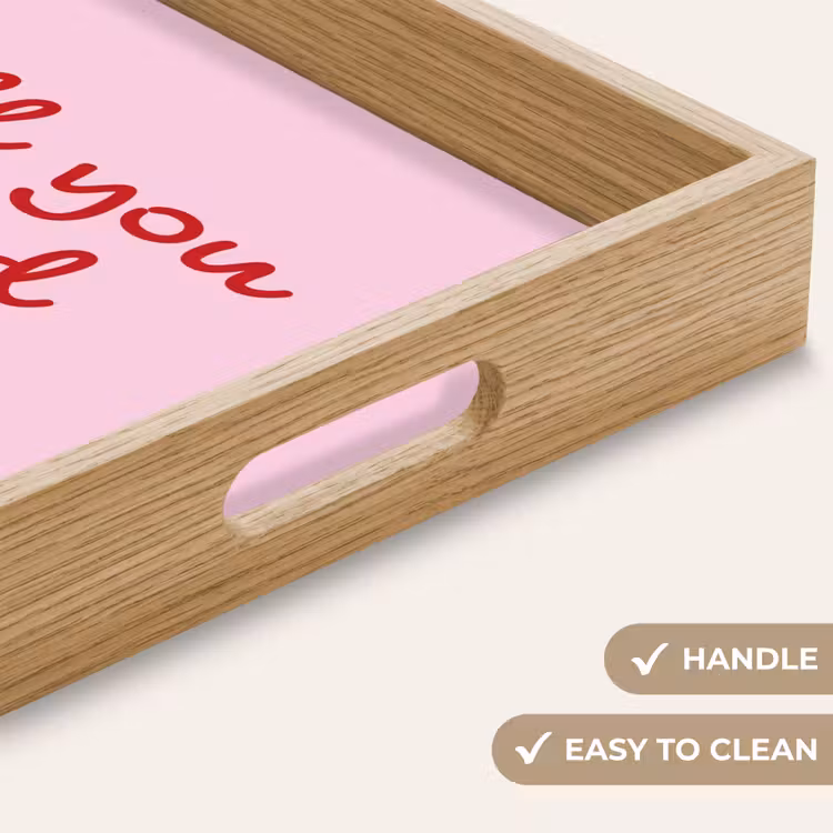 Tray - Text - Pink - Love - Heart — 9