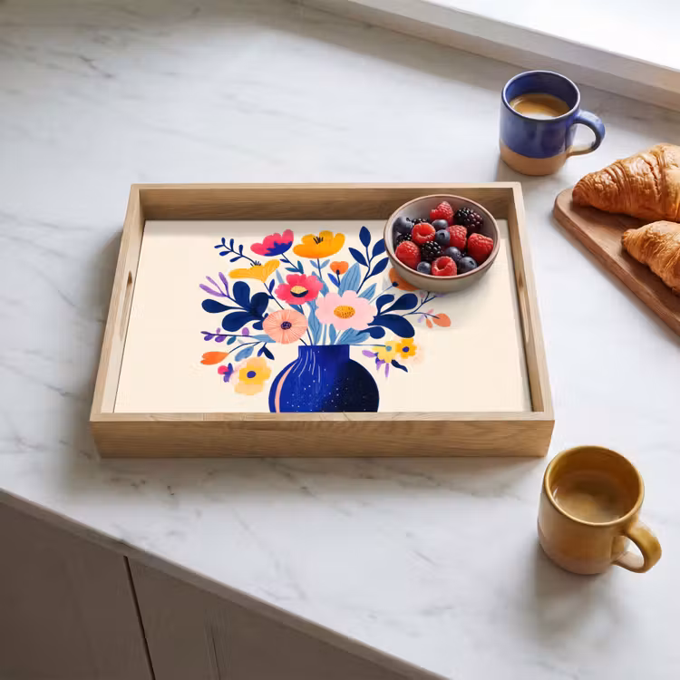 Tray - Vase - Flowers - Bouquet — 3