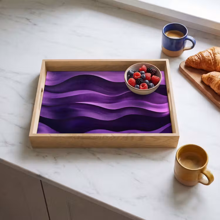 Tray - Waves - Abstract - Purple — 3