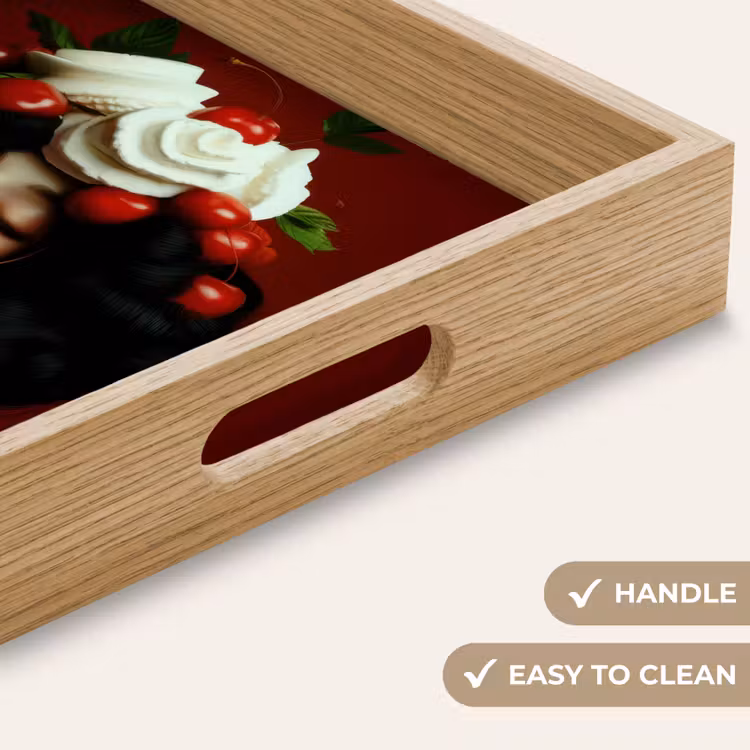 Tray - Woman - cherries - whipped cream — 9