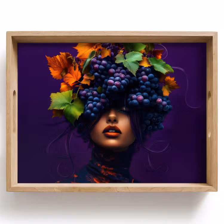Tray - Woman - Purple - Grapes — 1