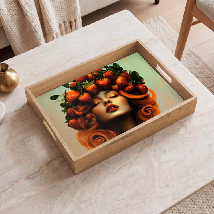 Tray - Woman - Strawberries - Crown — 2