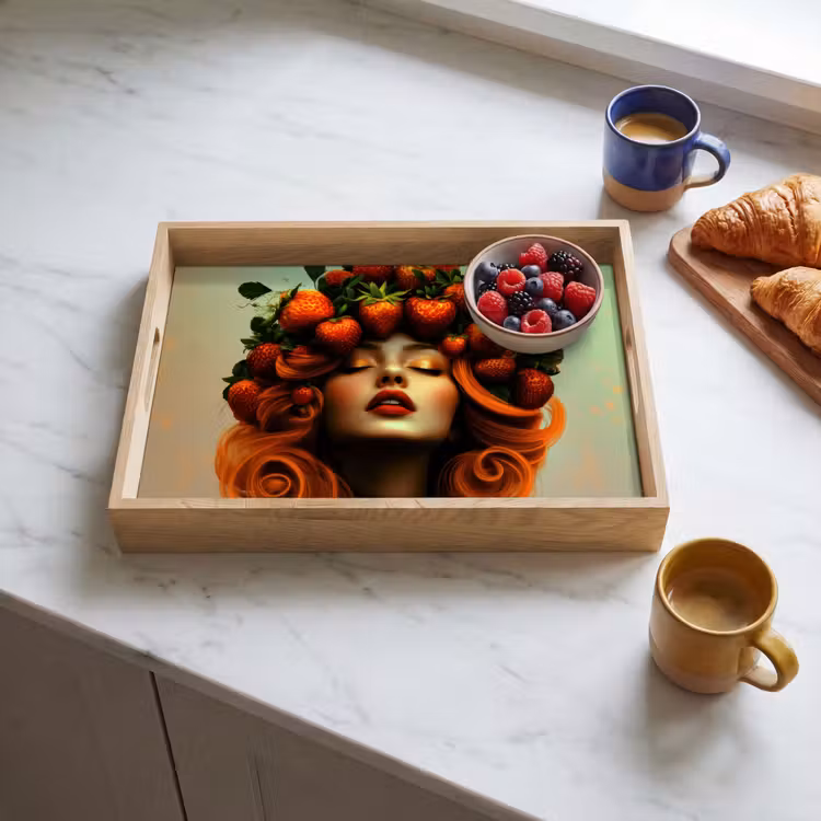 Tray - Woman - Strawberries - Crown — 3