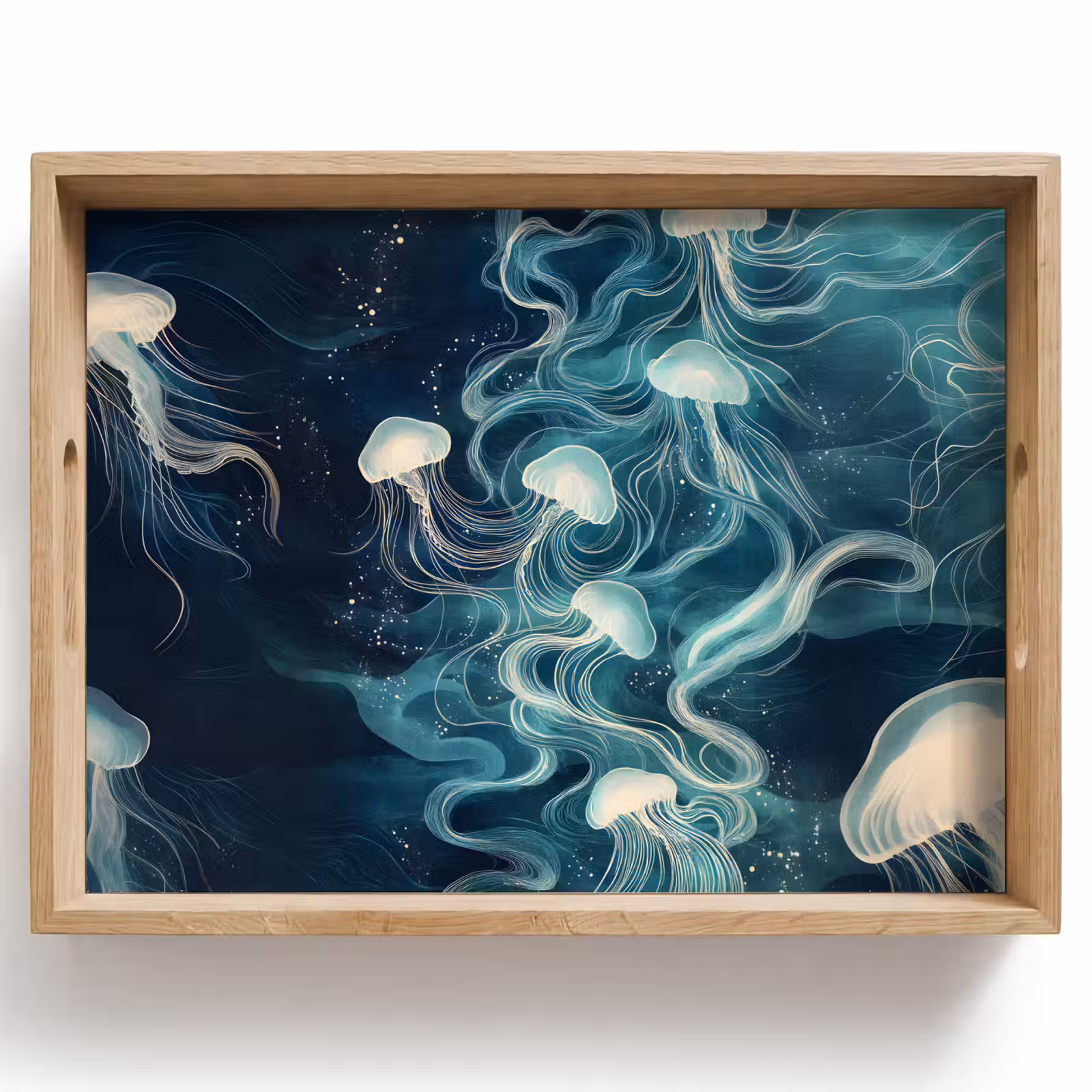 Tray - Jellyfish - Sea - White - Waves — 1