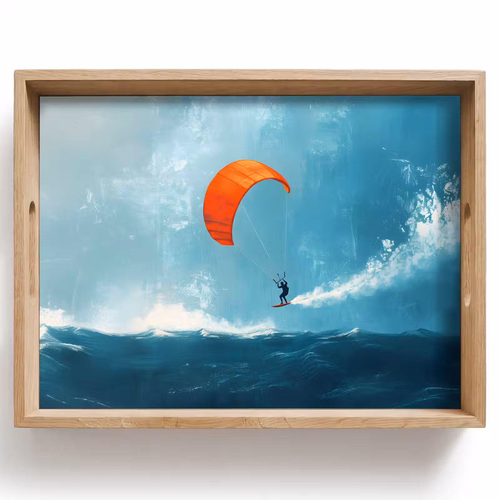 Tray - Kitesurfer - Orange - Sea - Sky — 1