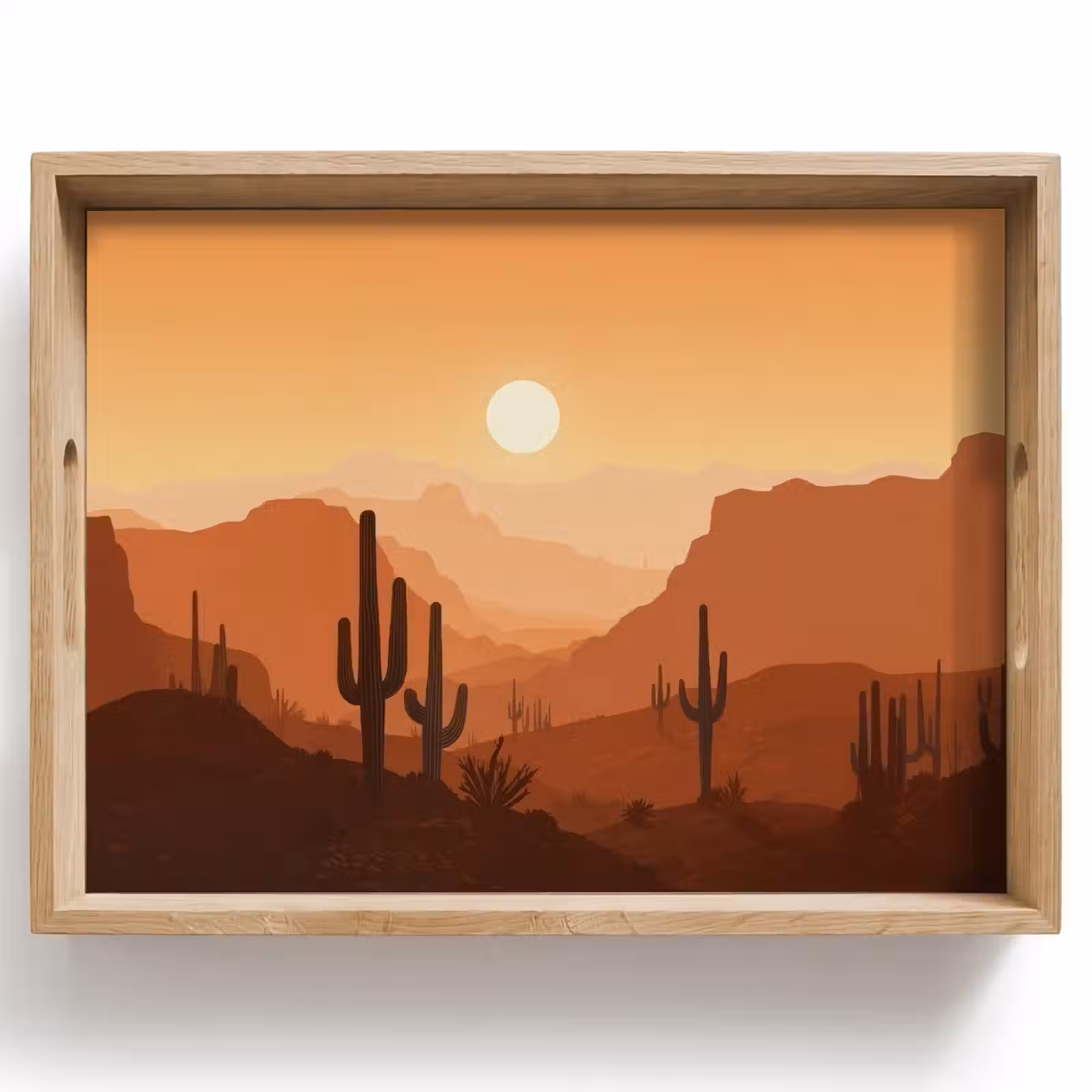 Tray - Landscape - Desert - Cacti - Sun — 1