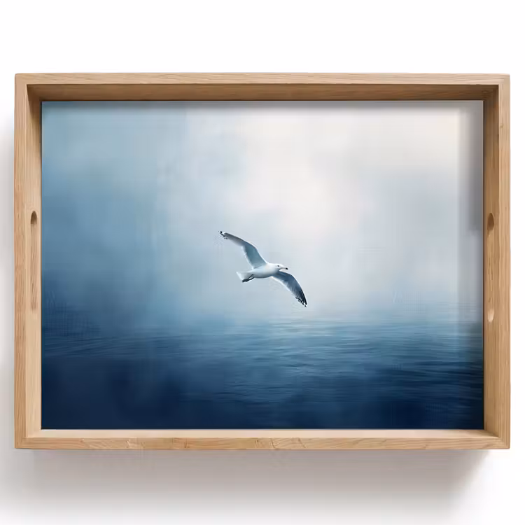 Tray - Gull - White - Sea - Misty — 1