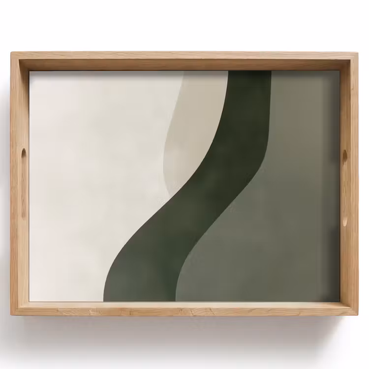Tray - Japandi - Green - Abstract - Modern — 1