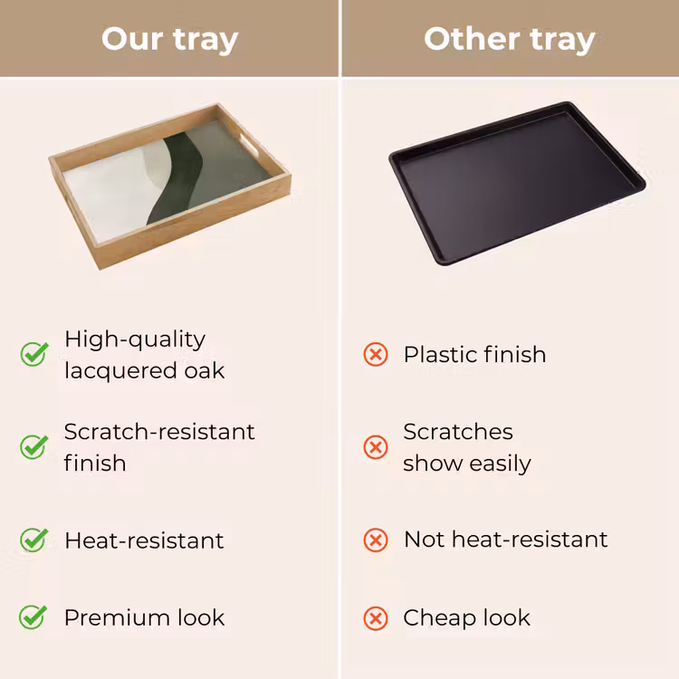 Tray - Japandi - Green - Abstract - Modern — 10
