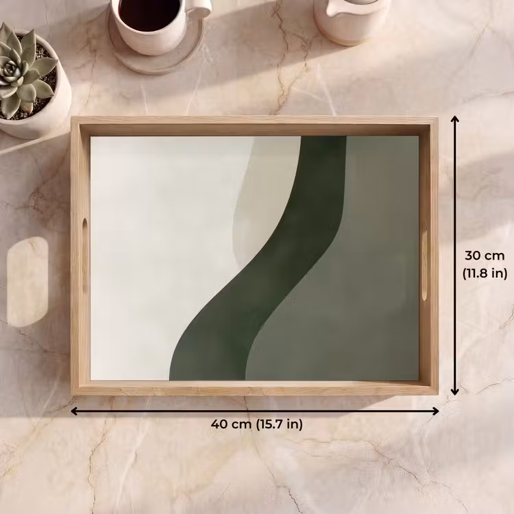 Tray - Japandi - Green - Abstract - Modern — 7