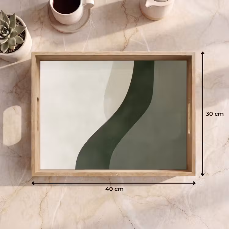 Tray - Japandi - Green - Abstract - Modern — 8