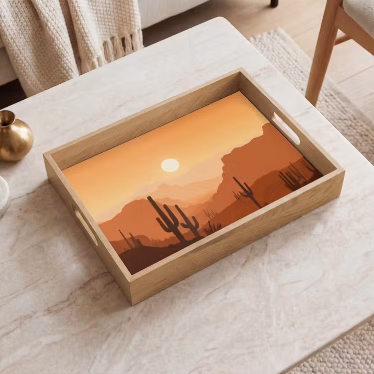 Tray - Landscape - Desert - Cacti - Sun — 2