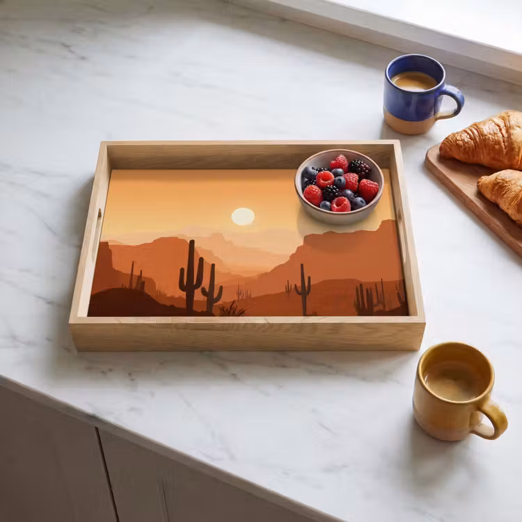 Tray - Landscape - Desert - Cacti - Sun — 3