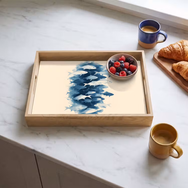 Tray - Pisces - Minimalist - Blue — 3