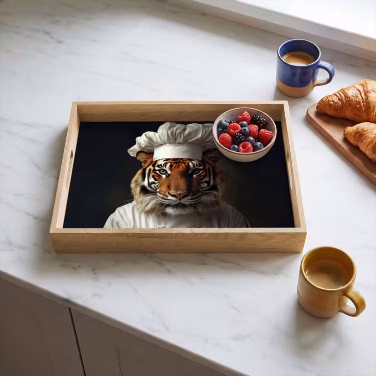 Tray - Tiger - Chef's Clothing - Brown — 3
