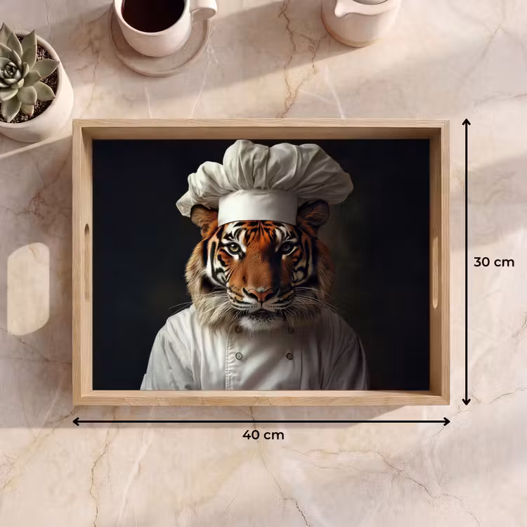 Tray - Tiger - Chef's Clothing - Brown — 8