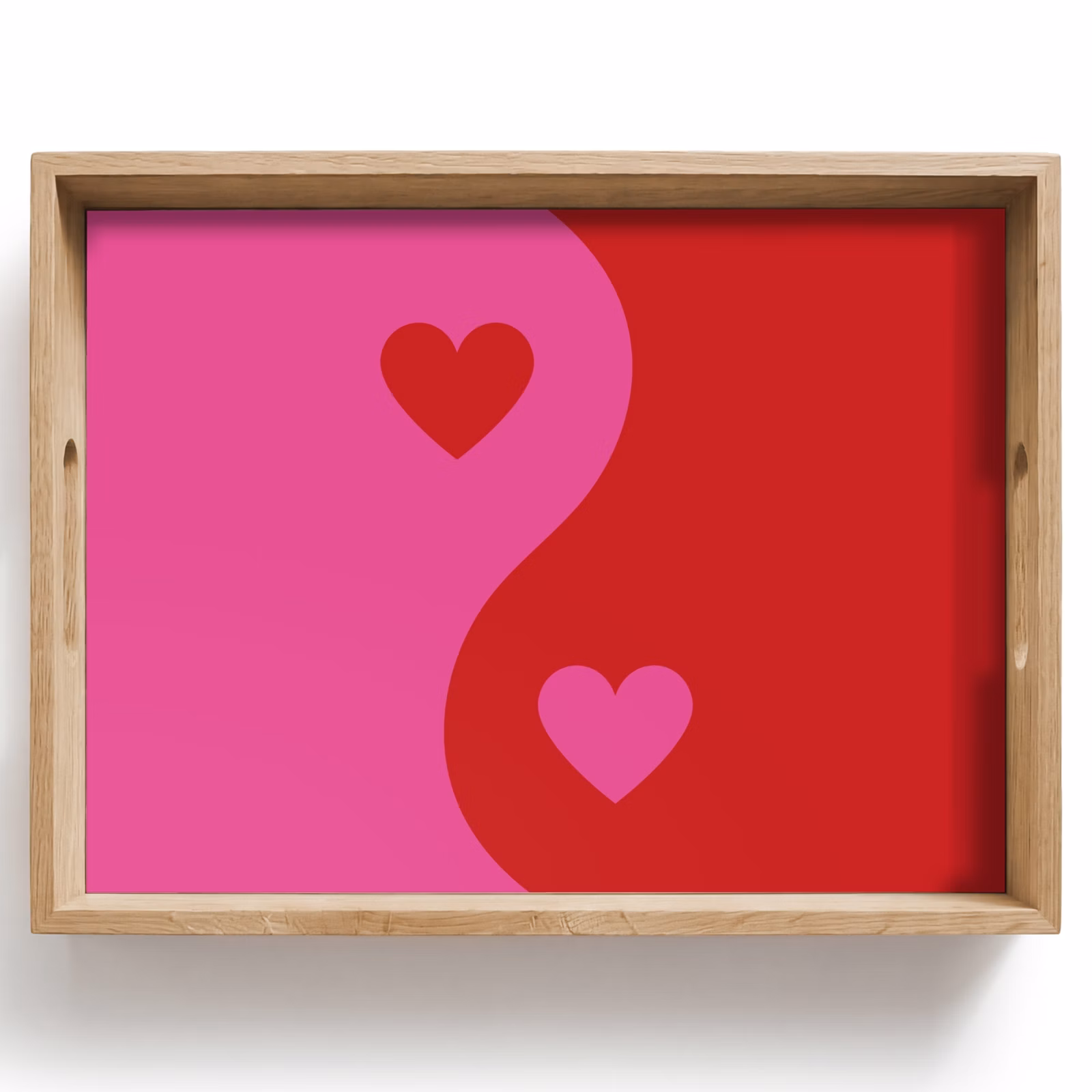 Tray - Minimalist - Red - Pink - Hearts — 1