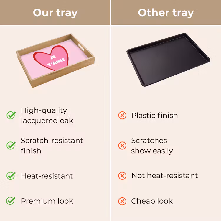 Tray - Heart - French - Valentine - Pink — 10