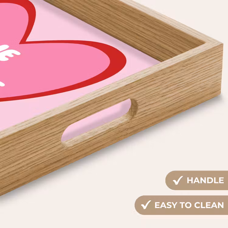 Tray - Heart - French - Valentine - Pink — 9