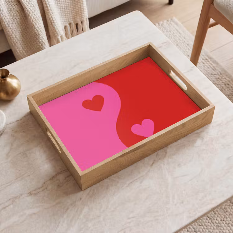 Tray - Minimalist - Red - Pink - Hearts — 2