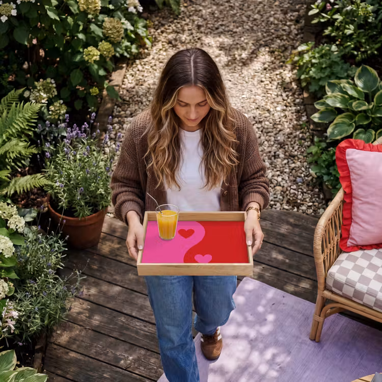 Tray - Minimalist - Red - Pink - Hearts — 6