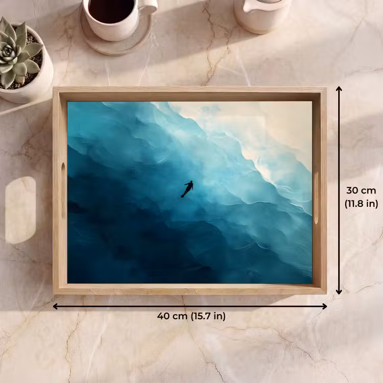 Tray - Sea - Silhouette - Abstract - Blue — 7