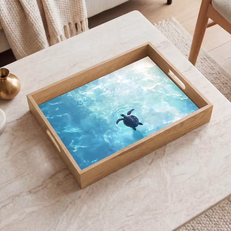 Tray - Turtle - Sea - Blue - Glare — 2
