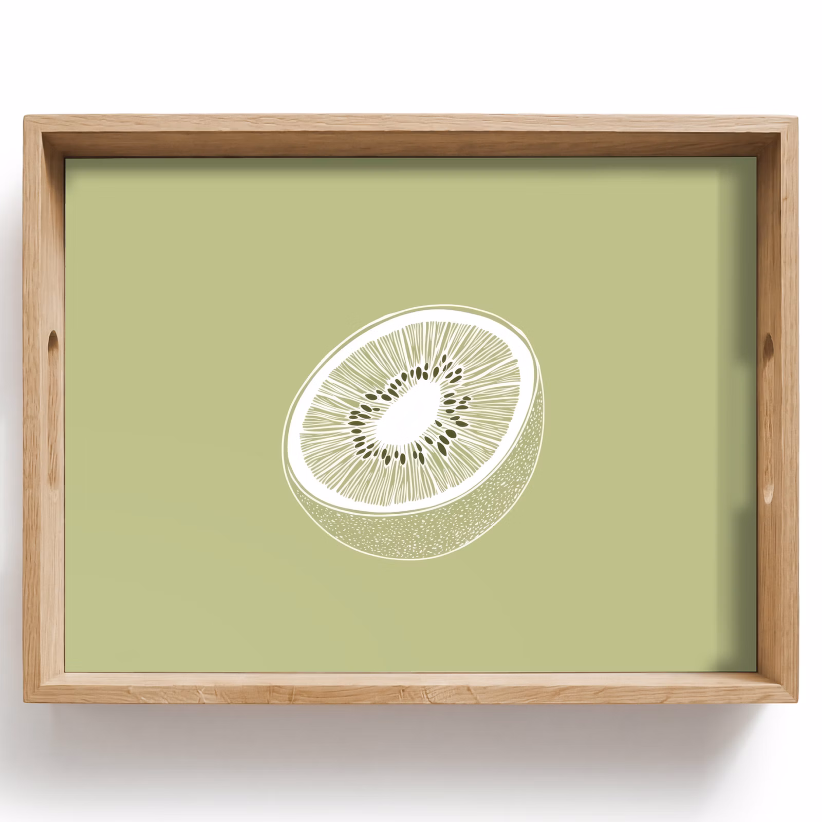 Tray - Kiwi - Line drawing - Minimalist - Green — 1