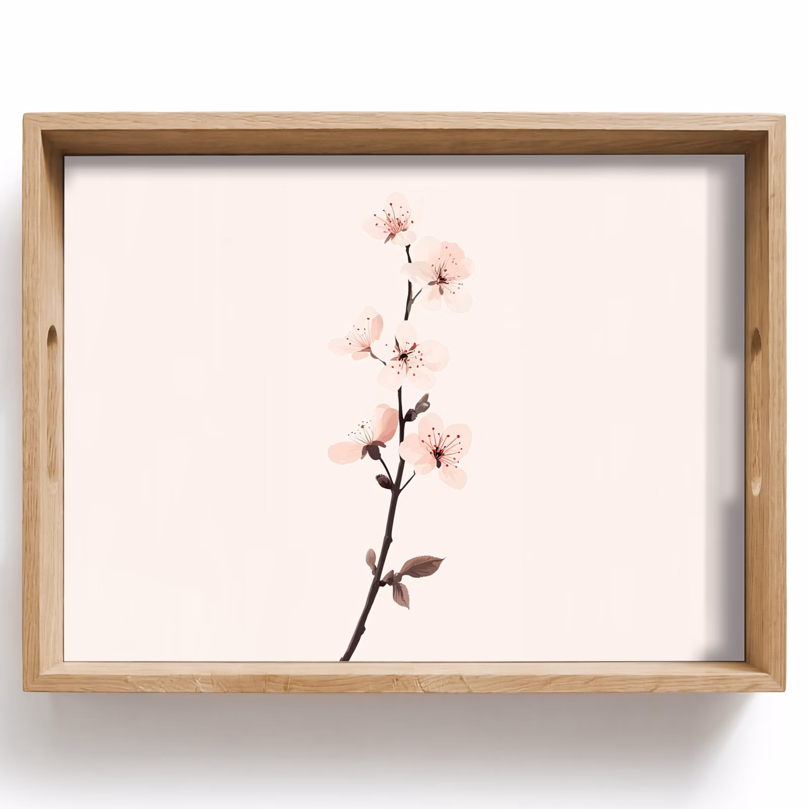 Tray - Minimalist - Blossom - Branch - Pink — 1