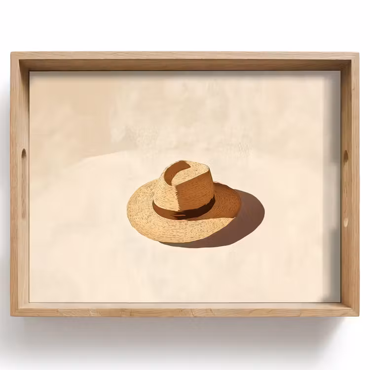 Tray - Hat - Minimalist - Shade - Beige — 1