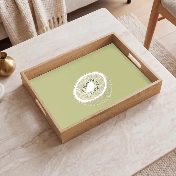 Tray - Kiwi - Line drawing - Minimalist - Green — 2