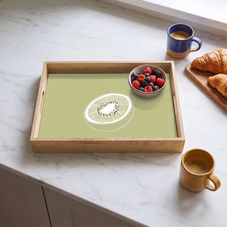 Tray - Kiwi - Line drawing - Minimalist - Green — 3
