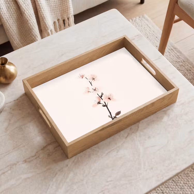 Tray - Minimalist - Blossom - Branch - Pink — 2
