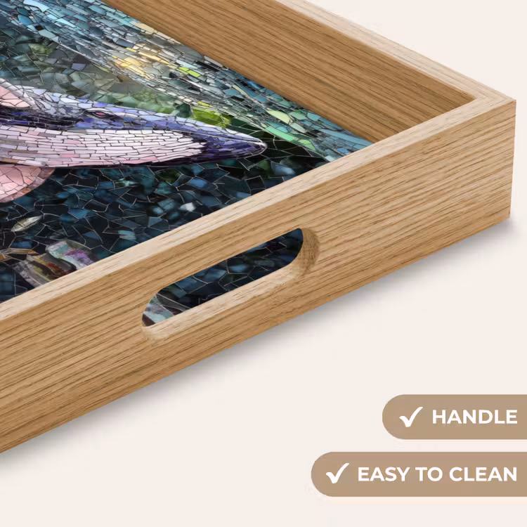 Tray - Mosaic - Whale - Coral - Water — 9