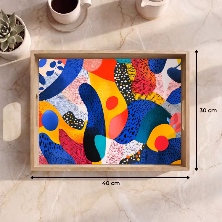 Tray - Shapes - Abstract - Dots - Blue — 8