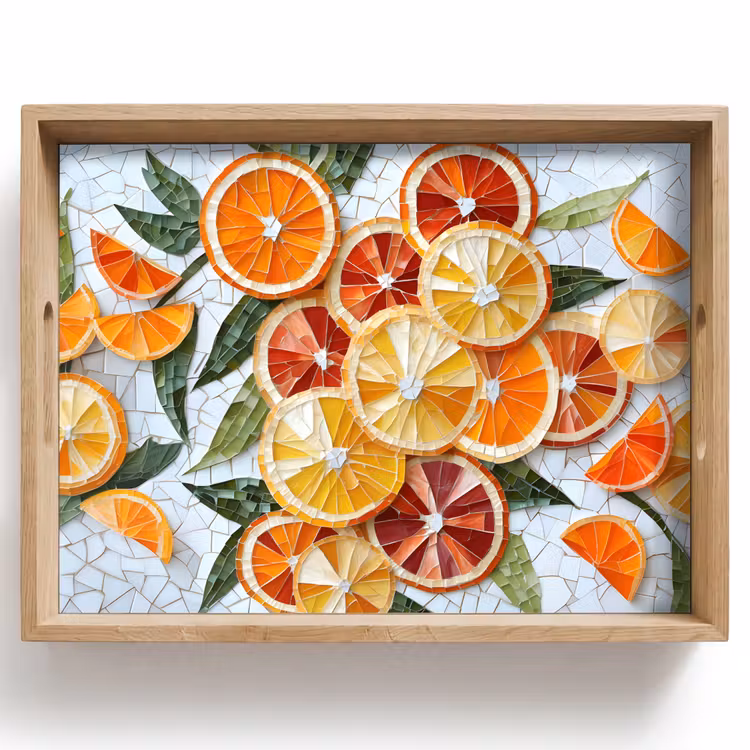 Tray - Slices - Fruit - Orange - Mosaic — 1