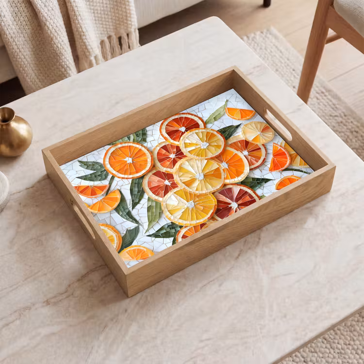 Tray - Slices - Fruit - Orange - Mosaic — 2