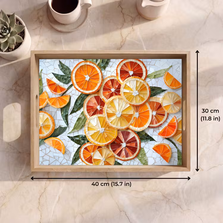 Tray - Slices - Fruit - Orange - Mosaic — 7